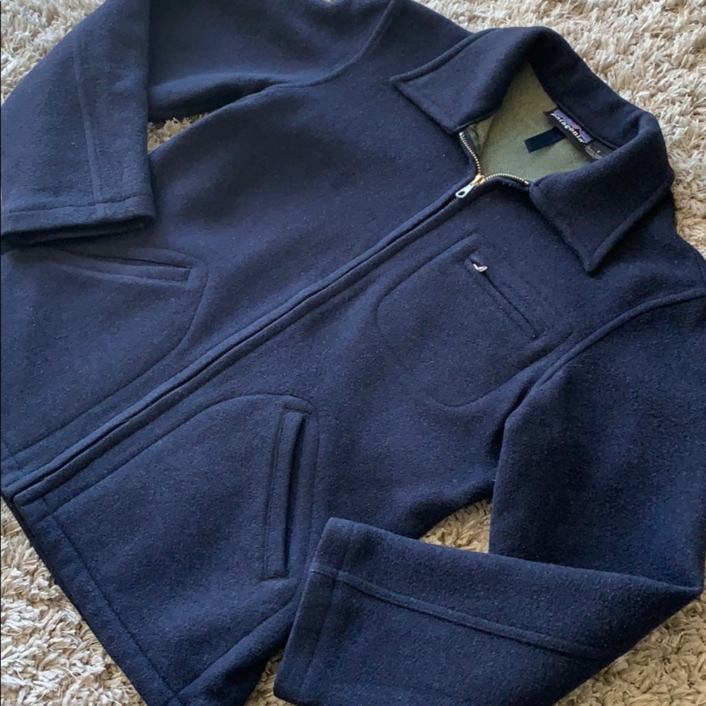 PATAGONIA Women’s 100% Wool Navy Jacket - Picture 2 of 16